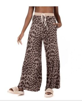 Free People Leopard Print Knit Pants